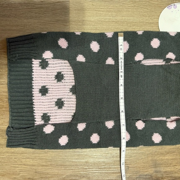 NWT Perfectly Pet Pink Polka Dot Dog Sweater Size Large Knit Winter Shirt - Picture 4 of 4
